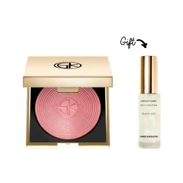 Glimmer Glow Blush   FREE Mini Instant Light Makeup Base At 14% OFF