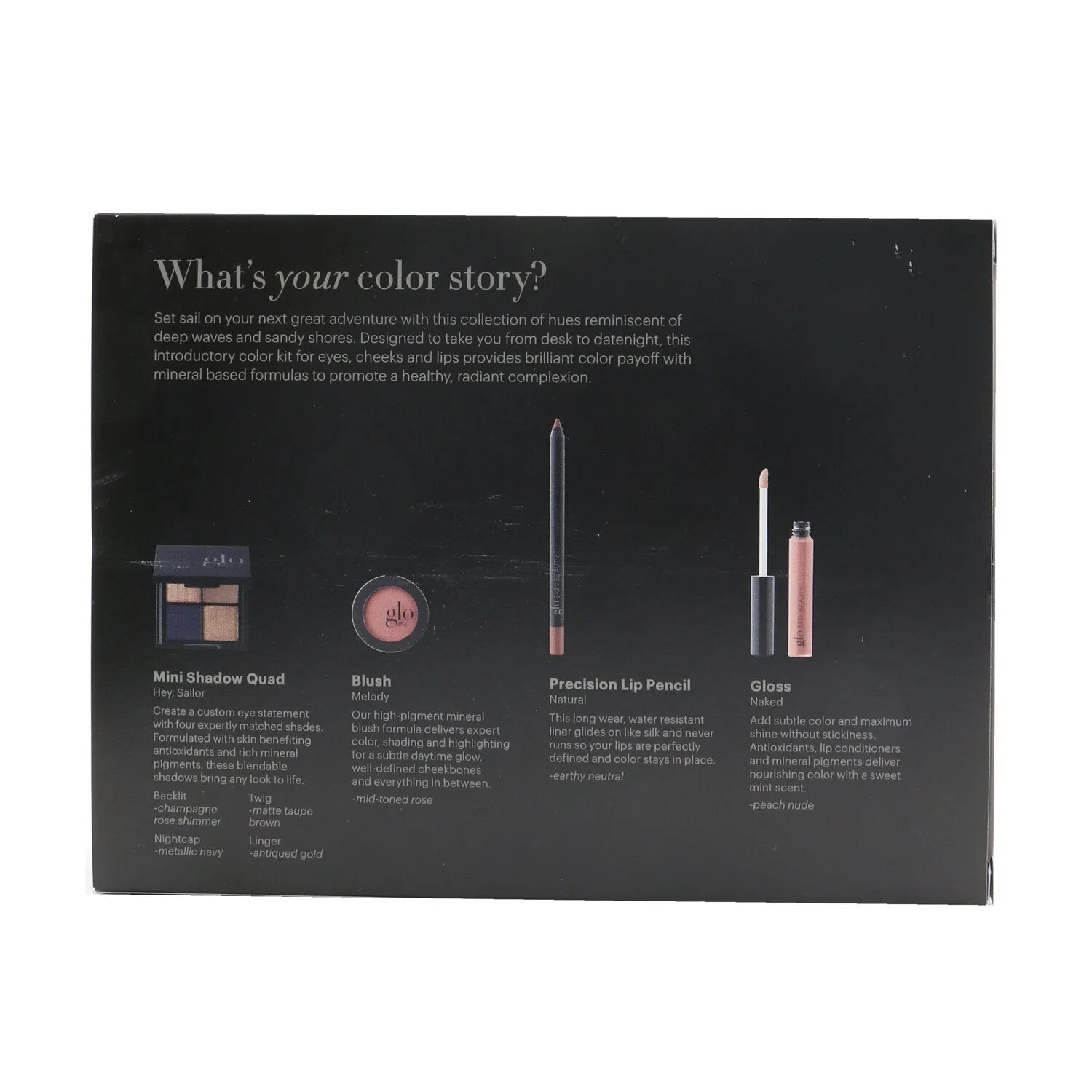 Glo Skin Beauty Desk to Datenight (Mini Shadow Quad   Blush   Lip Pencil   Lip Gloss) - # Rebel Angel  4pcs