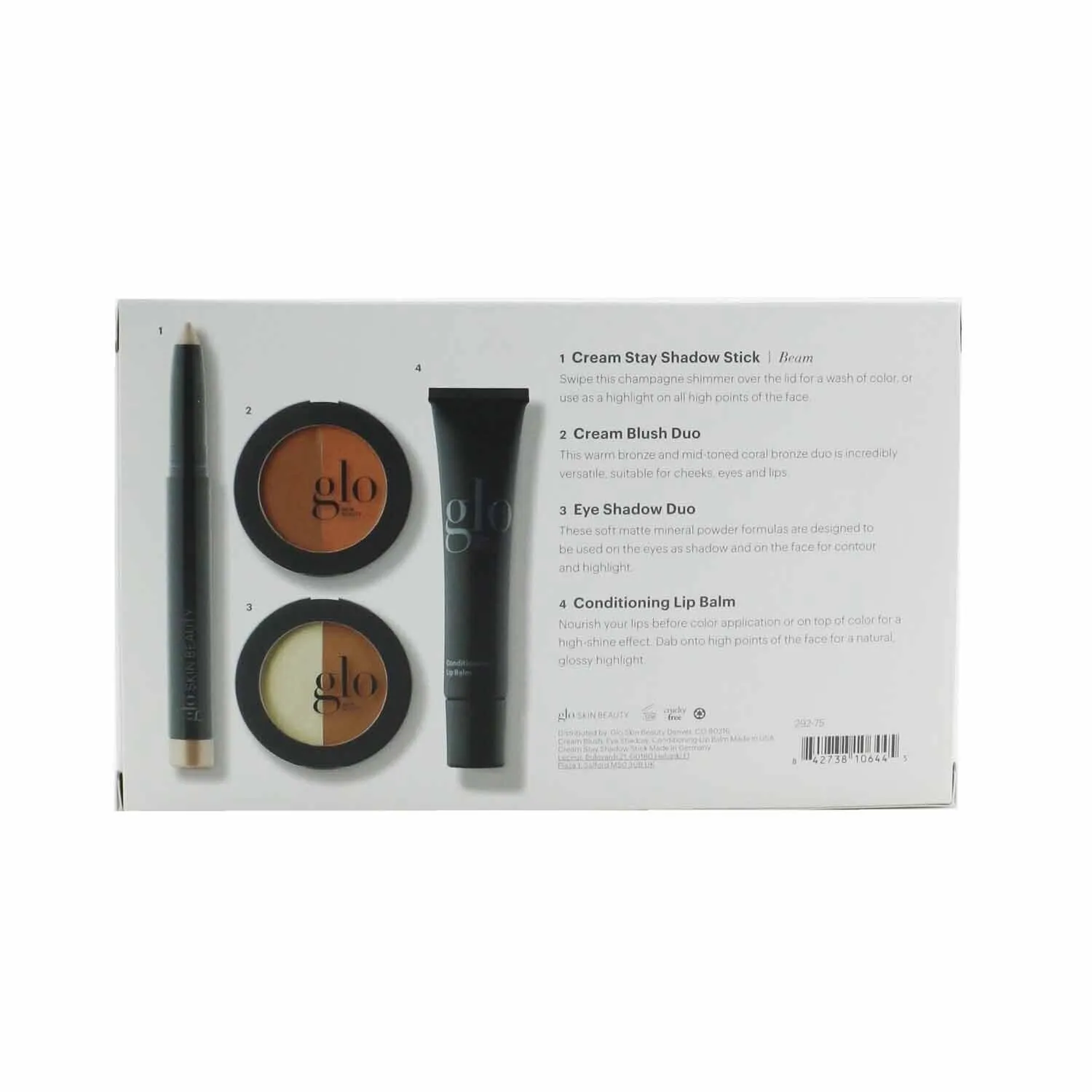 Glo Skin Beauty In The Nudes (Shadow Stick   Cream Blush Duo   Eye Shadow Duo   Lip Balm) - # Backlit Bronze Edition  4pcs 1bag