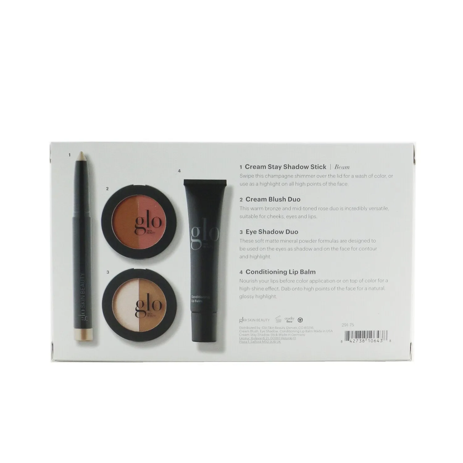 Glo Skin Beauty In The Nudes (Shadow Stick   Cream Blush Duo   Eye Shadow Duo   Lip Balm) - # Backlit Bronze Edition  4pcs 1bag