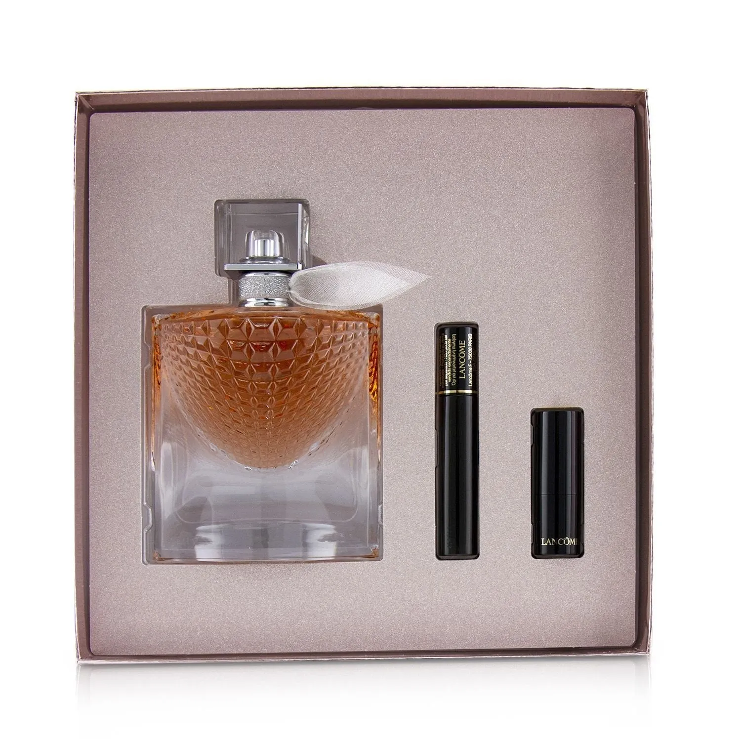 Lancome La Vie Est Belle L'Eclat Coffret: L'Eau De Parfum Spray 50ml   Hypnose Custom Wear Volume Mascara #01 Noir Hypnotic   L' Absolu Rouge Hydrating Shaping Lipcolor #378 Rose Lancome (Matte)  3pcs