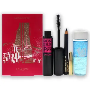 Lancome Monsieur Big Set by Lancome for Women - 3 Pc 0.33oz Monsieur Big Mascara - 01 Black . 0.02oz Le Crayon Khol - 01-Noir . 1oz Bi-Facil Eye Makeup-Remover